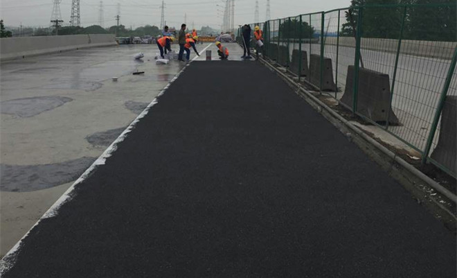 環(huán)氧地坪漆，水性地坪漆，地坪工程案例 - 太倉338國道彩色防滑路面，橋面防滑工程！